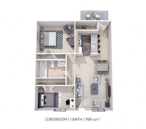 a 1 bedroom 1 bath floor plan